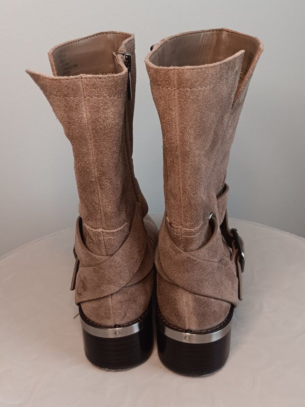 Vince Camuto Wethima Suede Moto Boots Size 6 - Picture 4 of 10